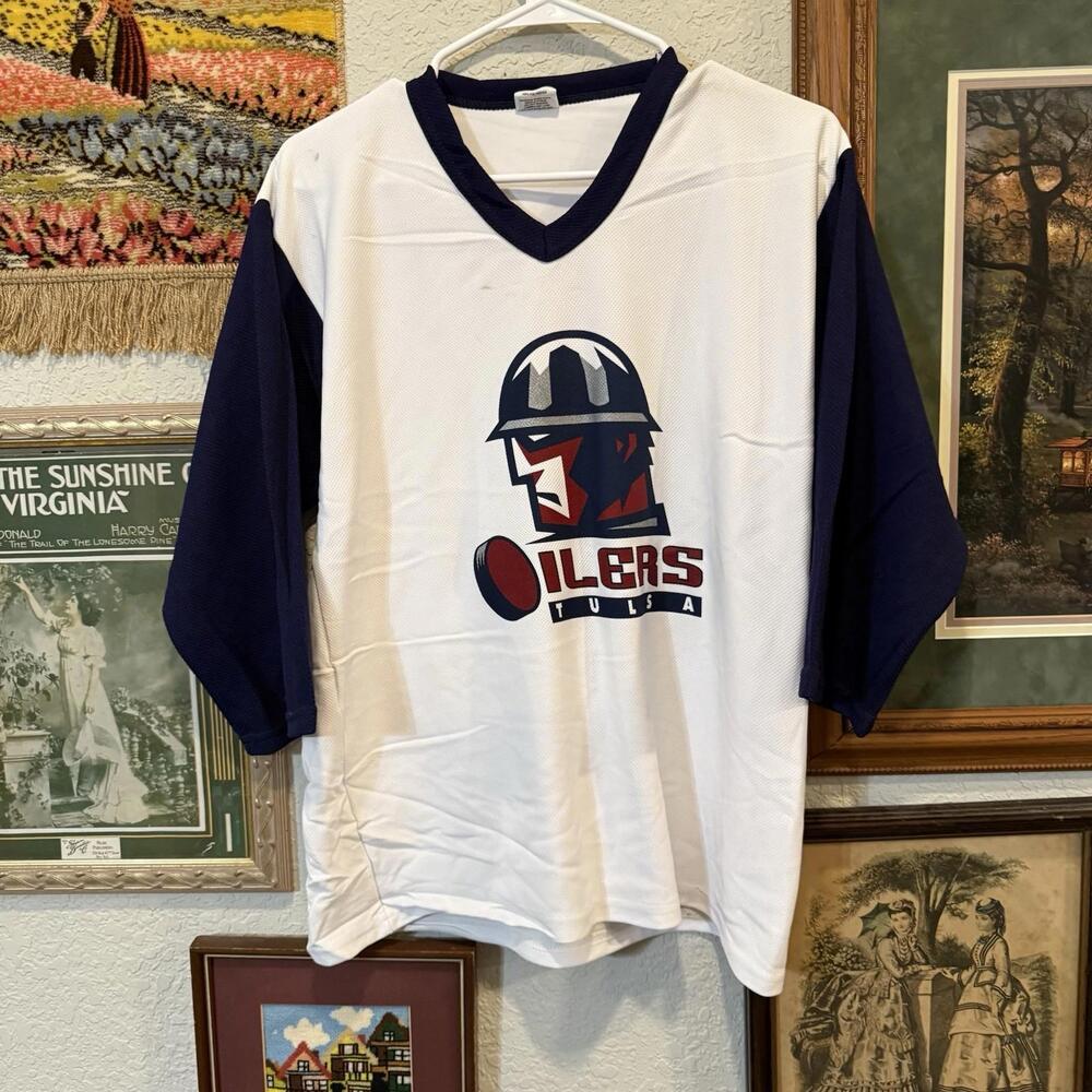 Vintage 00s RARE Tulsa Oilers ECHL Hockey Jersey Size Small